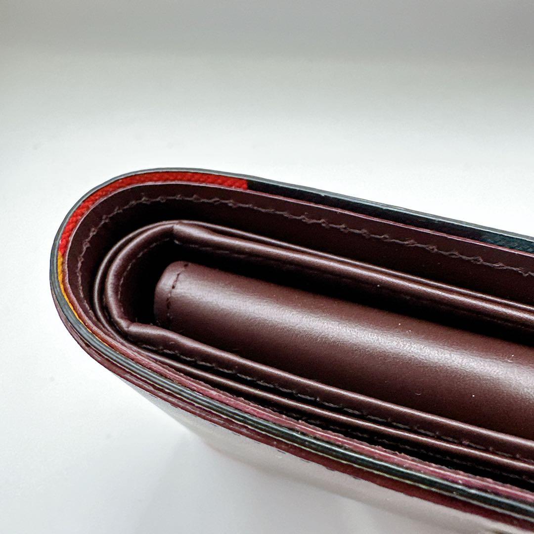 極美品　ポールスミス　アーティスストライプ　二つ折り　財布　メンズ