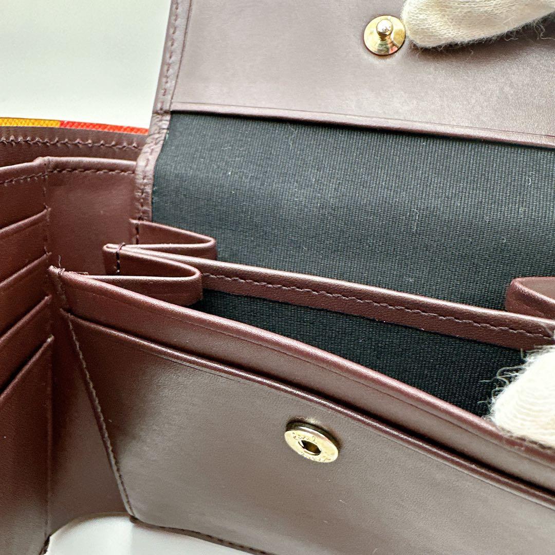 極美品　ポールスミス　アーティスストライプ　二つ折り　財布　メンズ