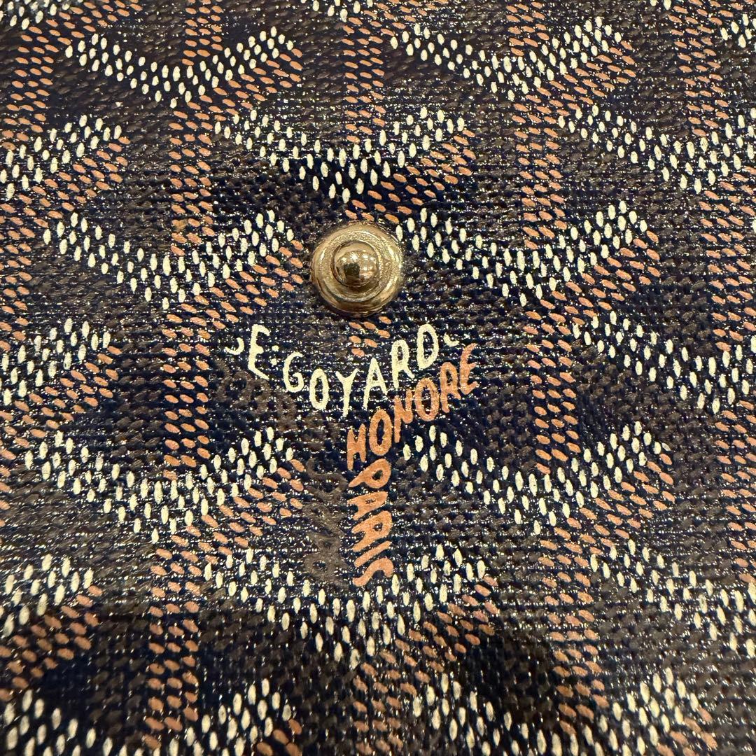 ゴヤール サンルイPM ネイビー ポーチ付き