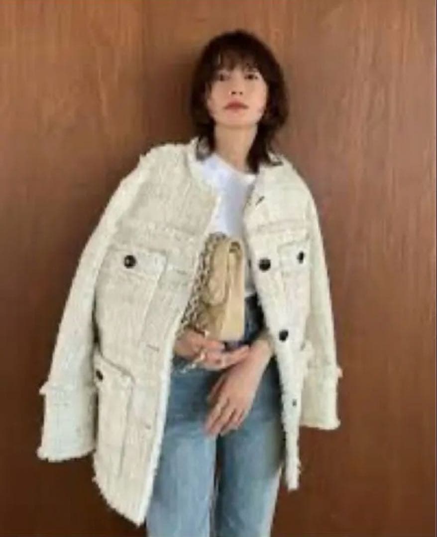 (正規品)clane CLANE NO COLOR TWEED JACKET