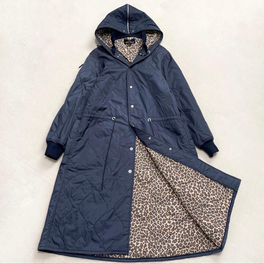 コムデギャルソン 中綿キルティングコート M 2way AD2019 レオパード