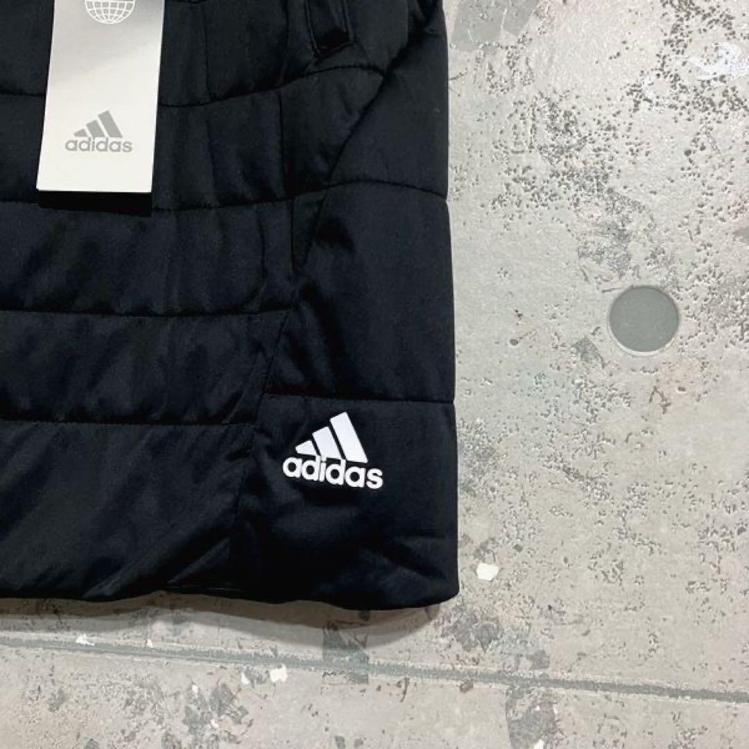 新品 レディースS adidasゴルフキルティング中綿ジャケット&スカート 黒