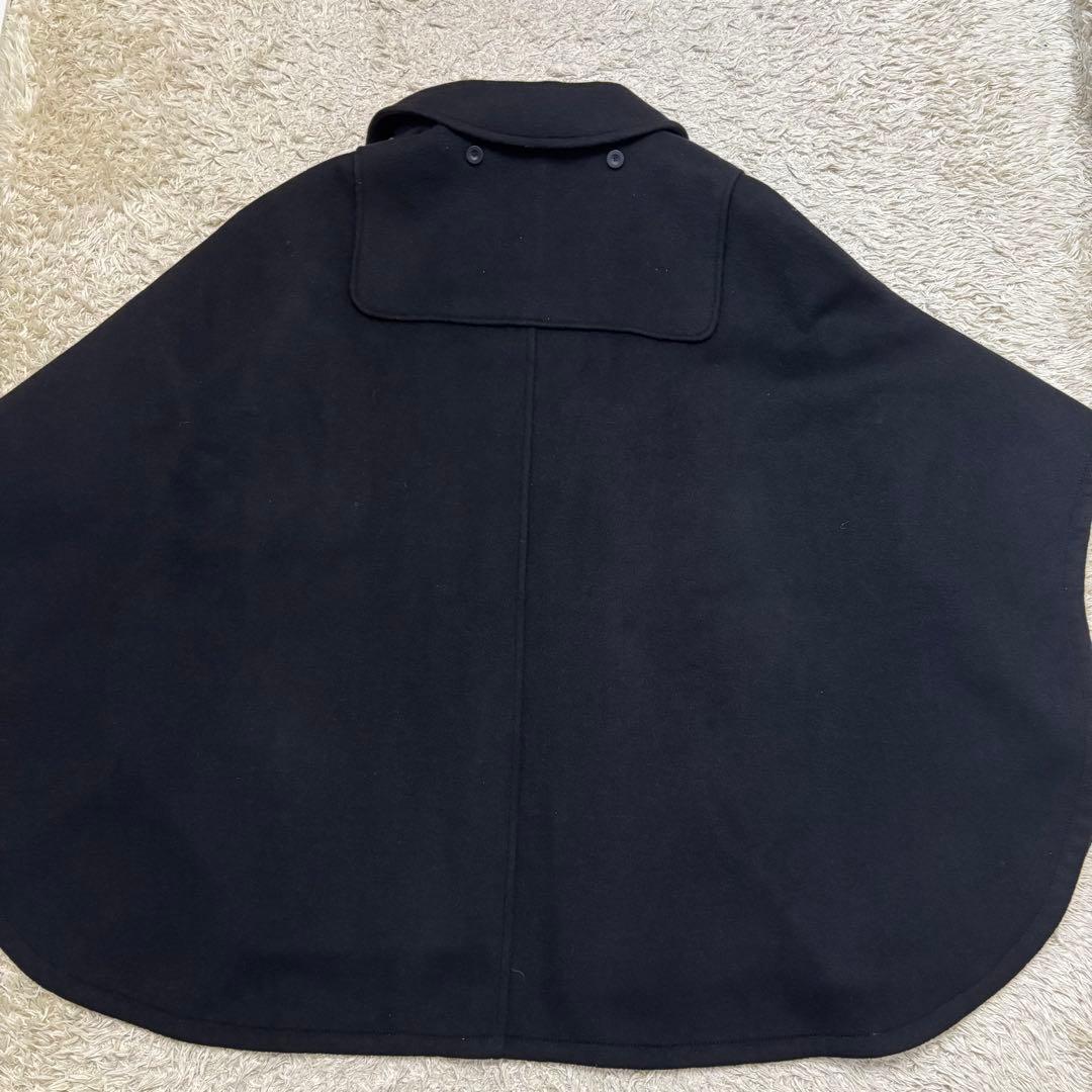 コーチ　ポンチョコート　ケープ　ダッフルコート チェック柄　牛革　黒