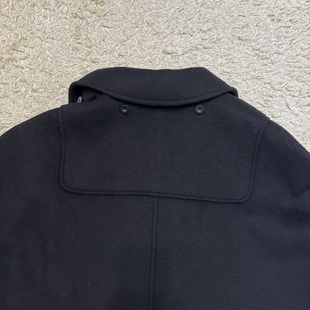 コーチ　ポンチョコート　ケープ　ダッフルコート チェック柄　牛革　黒