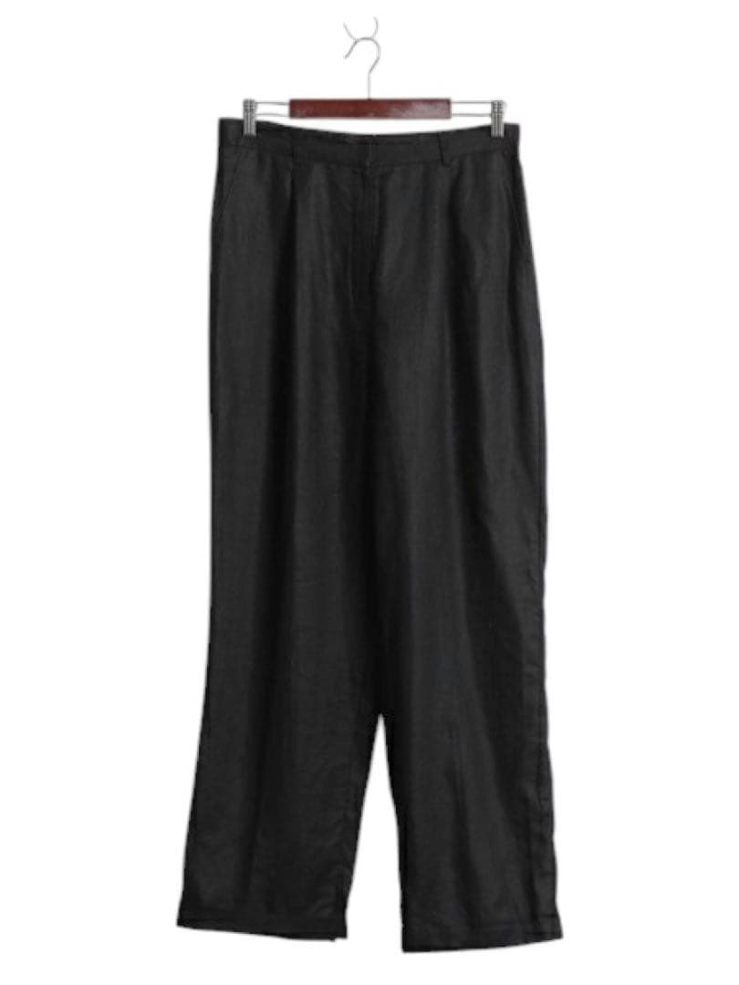 00s ローレン ラルフローレン スラックス 100% リネン ブラック