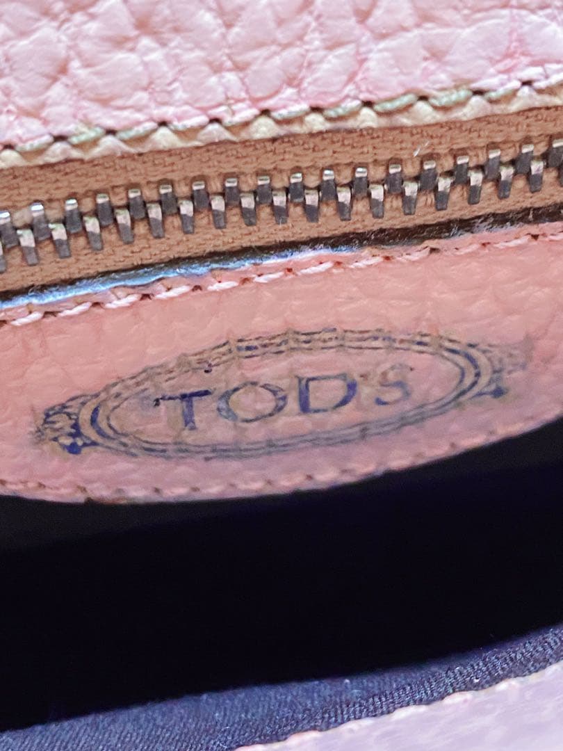 春色セールTOD'S トッズ ショルダーバッグ ピンク 訳あり特価 保存袋付き