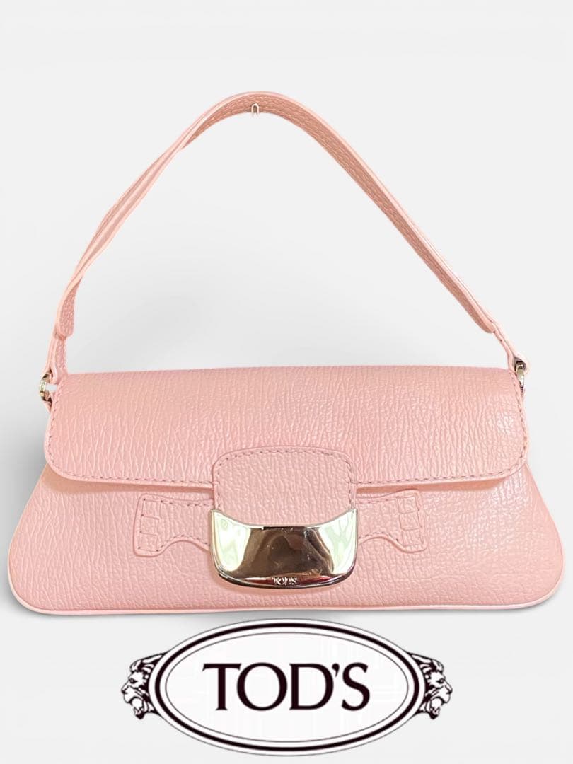 春色セールTOD'S トッズ ショルダーバッグ ピンク 訳あり特価 保存袋付き