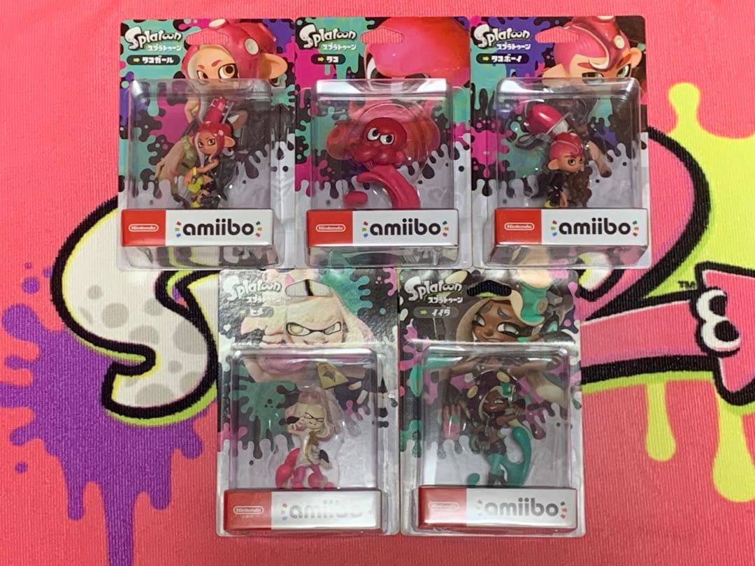新品未開封　アミーボ　スプラトゥーン2 タコ　ヒメ　イイダ　テンタクルズ