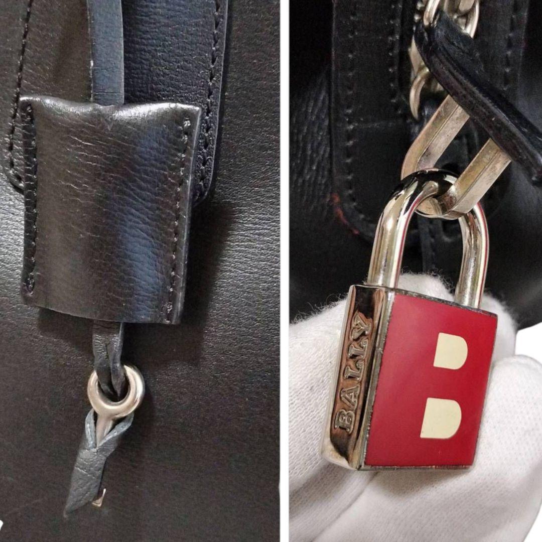 【美品】 BALLY バリー ハンドバック ビジネスバック Bロゴ 錠付 袋付き