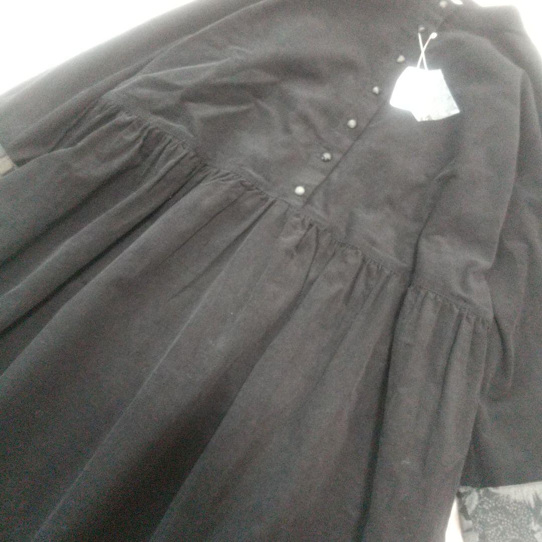 sosotto ソソット 袖裏リバティギャザーワンピース ブラック フリー