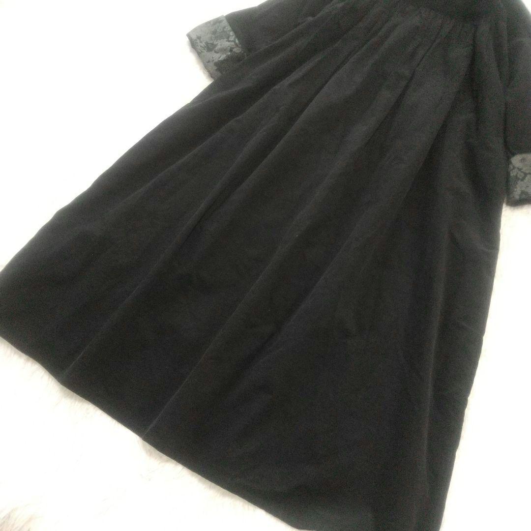 sosotto ソソット 袖裏リバティギャザーワンピース ブラック フリー