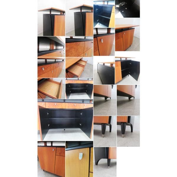 A美品■イタリア製■IDC大塚家具■アールデコ■チェリー材■バール杢■