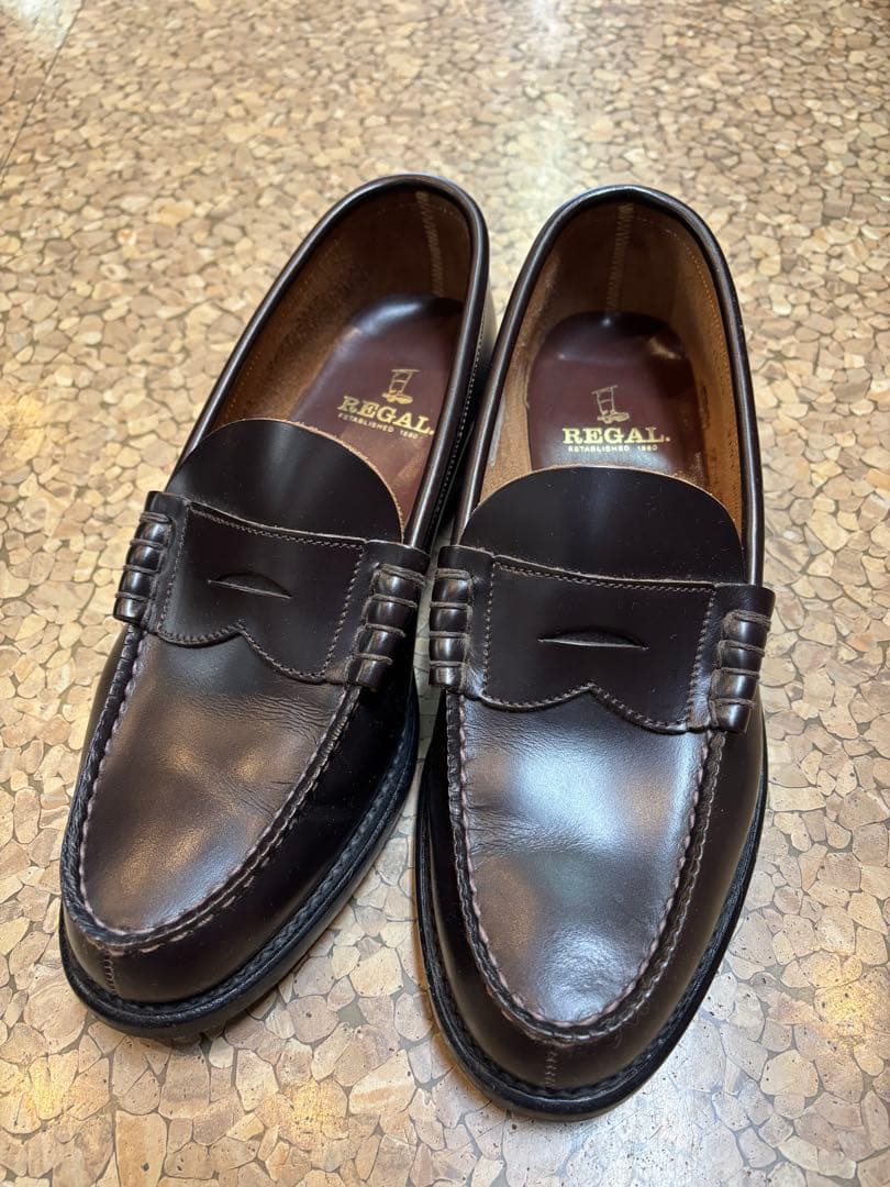 REGAL ダークブラウン ローファー