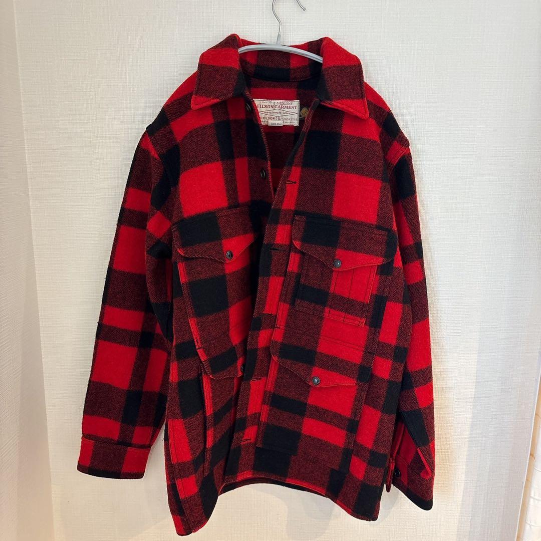 H*f様 80s FILSON マッキーノクルーザージャケット　40 レッド×ブ
