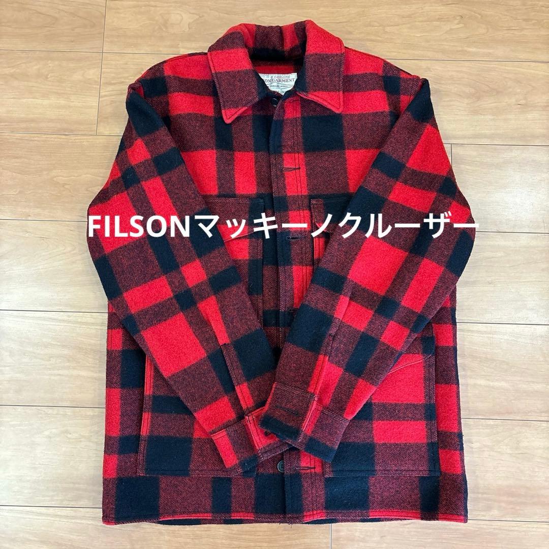 H*f様 80s FILSON マッキーノクルーザージャケット　40 レッド×ブ