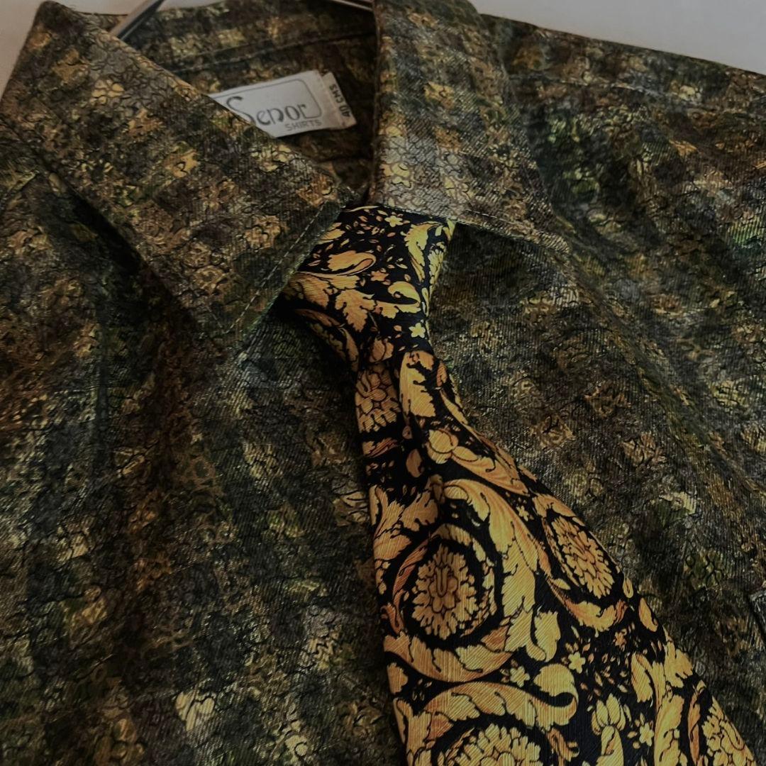 極美品✨豪華５点セット✨イタリア製ダブルスーツVERSACEネクタイ　ピンズ