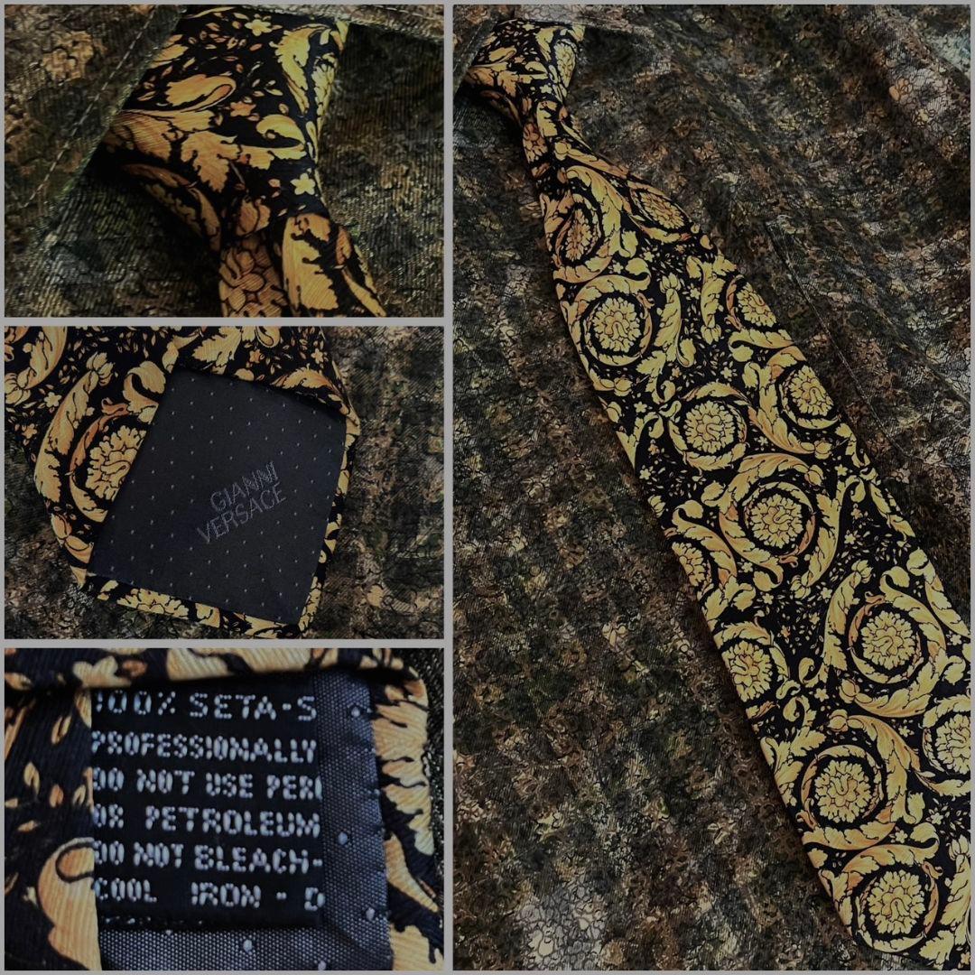 極美品✨豪華５点セット✨イタリア製ダブルスーツVERSACEネクタイ　ピンズ