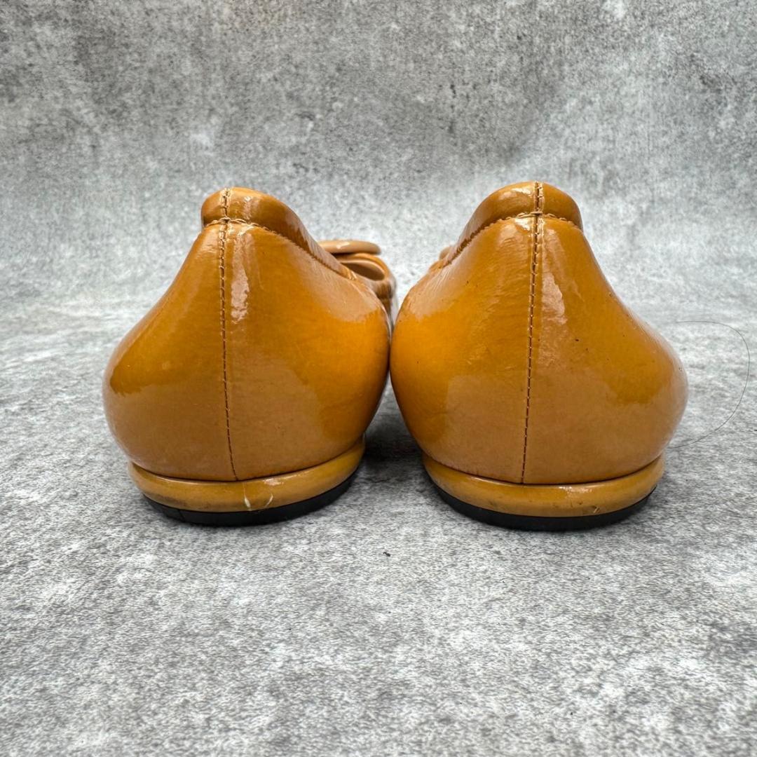 靴 Prada Buckle Flat Pumps Leather 23cm