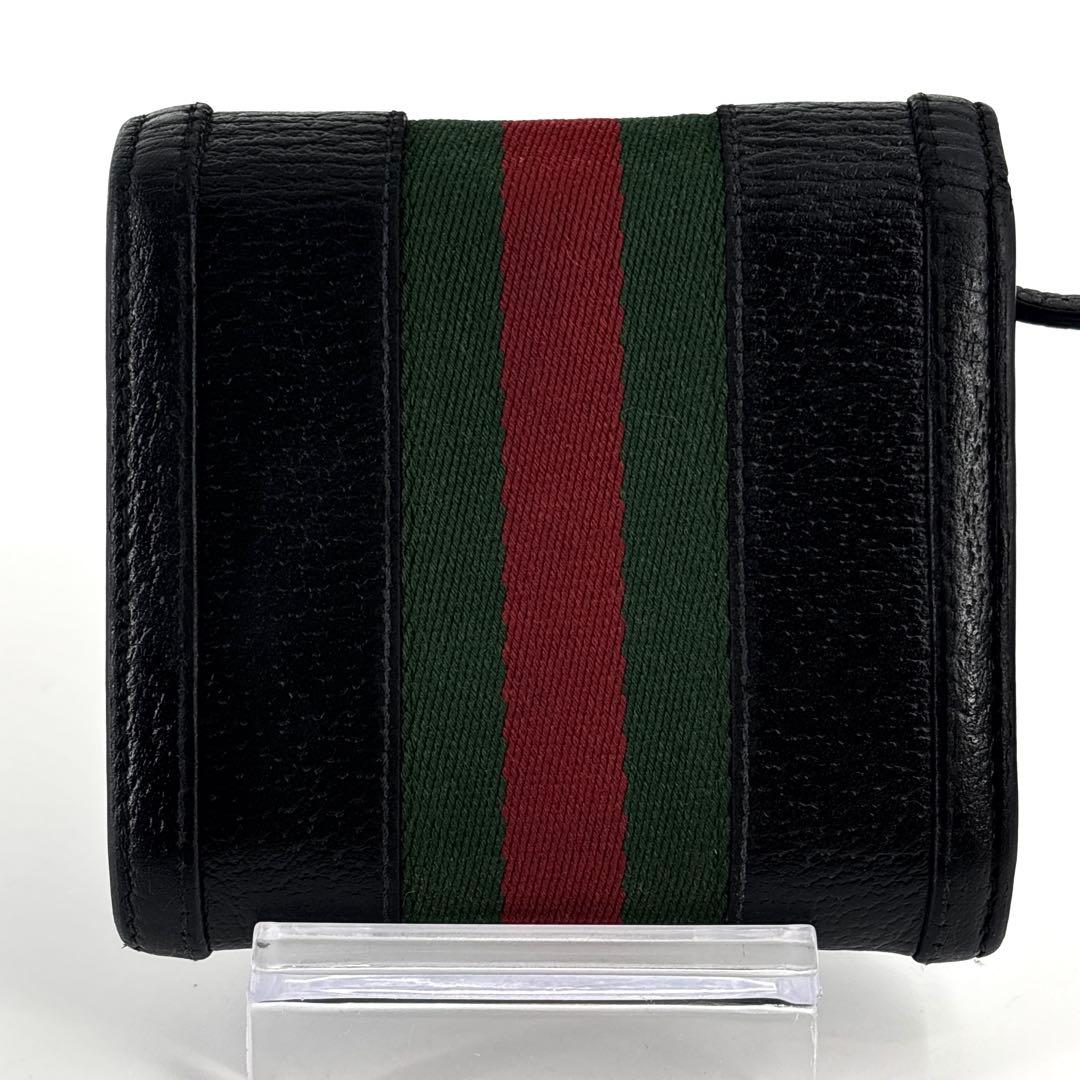 美品】GUCCI グッチ レザー シェリーライン 折り財布　GGマーモント　金具