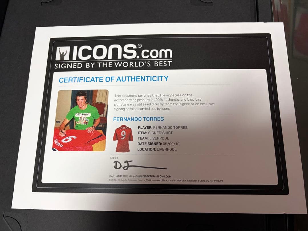 ICONS リバプール トーレス 直筆サイン入り ユニフォーム リヴァプール
