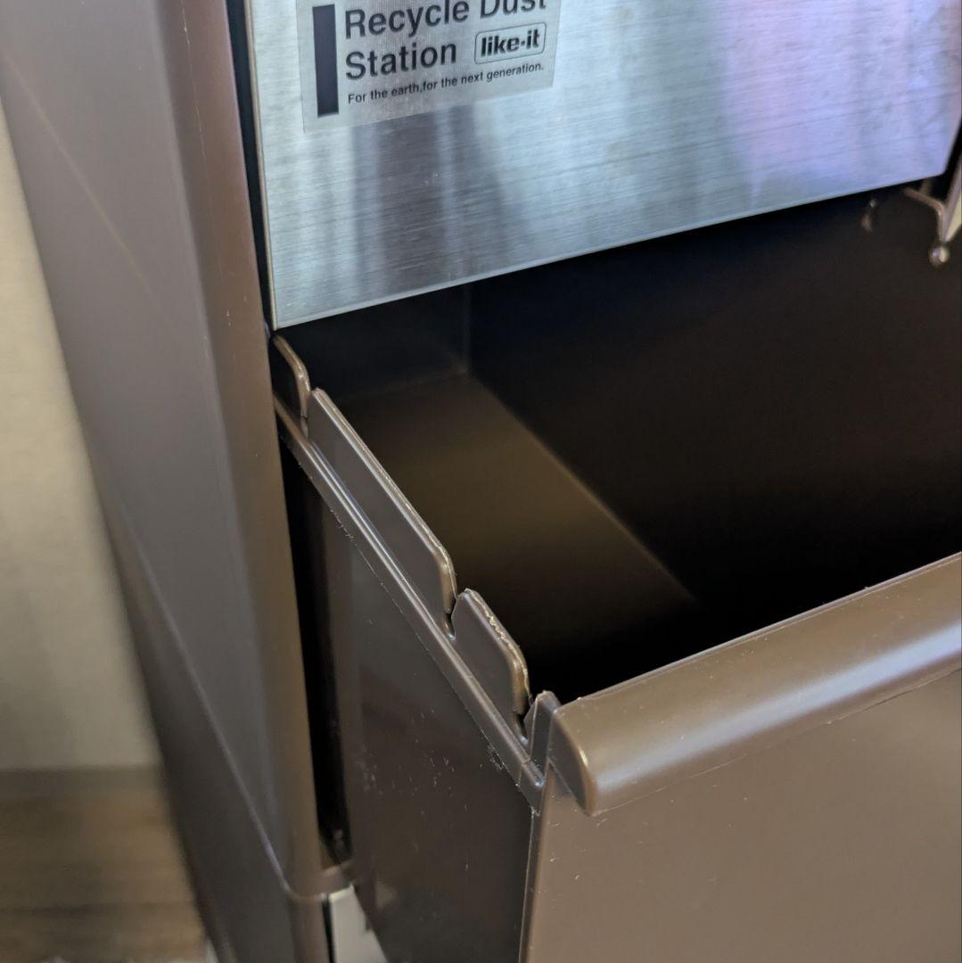 【美品】ゴミ箱 分別スイングステーションワイド 4段 ナチュラル・ブラウン