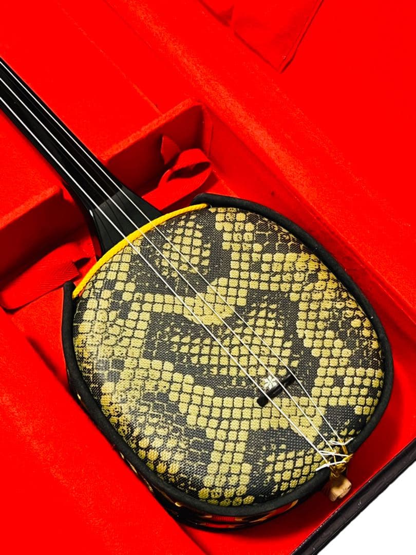 沖縄三線 人工蛇皮 ハードケース付き