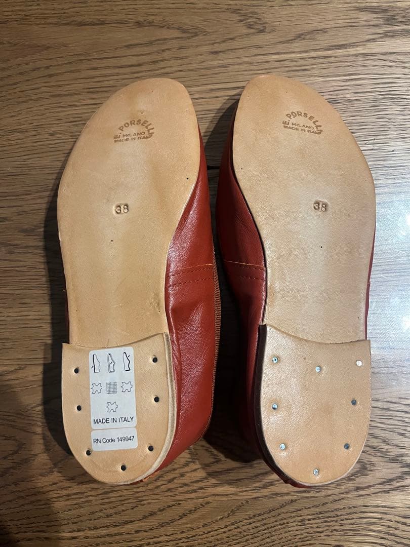 新品　E.PORSELLI APC バレエシューズ　38