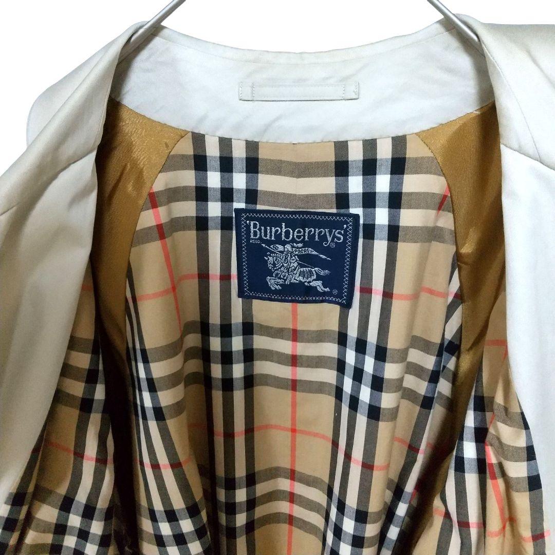 ビンテージ　ゆったり　バーバリー　ノバチェック　ステンカラー　トレンチコート