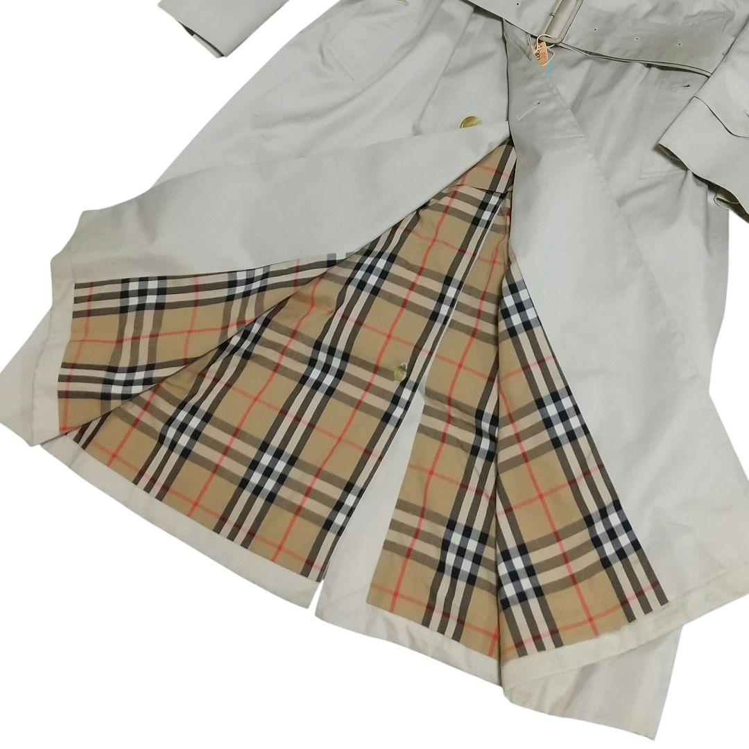 ビンテージ　ゆったり　バーバリー　ノバチェック　ステンカラー　トレンチコート
