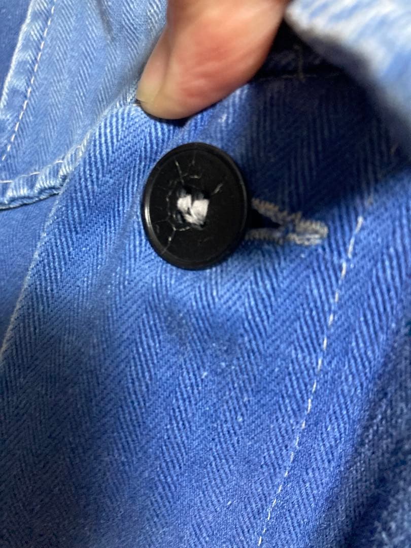 40s〜50s フレンチワーク ヘリンボーン ワークジャケット フェード