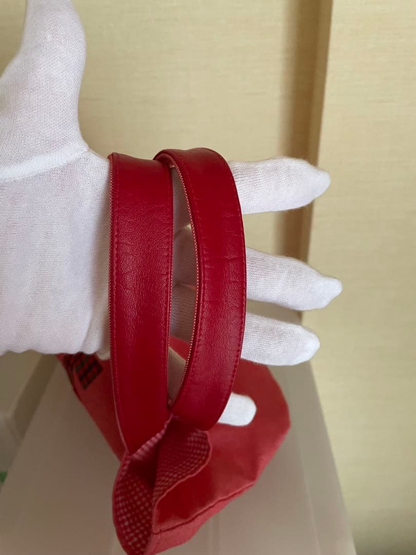 ファミリア　デニムバッグ　赤