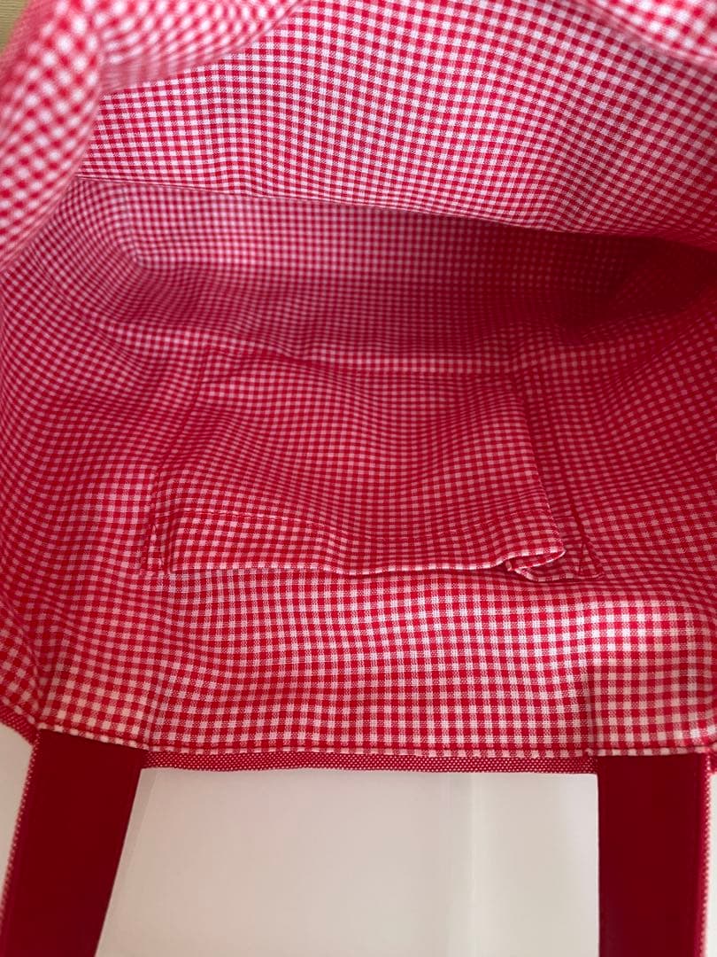 ファミリア　デニムバッグ　赤