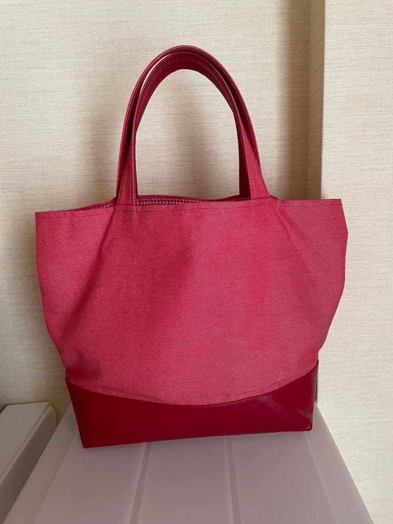 ファミリア　デニムバッグ　赤