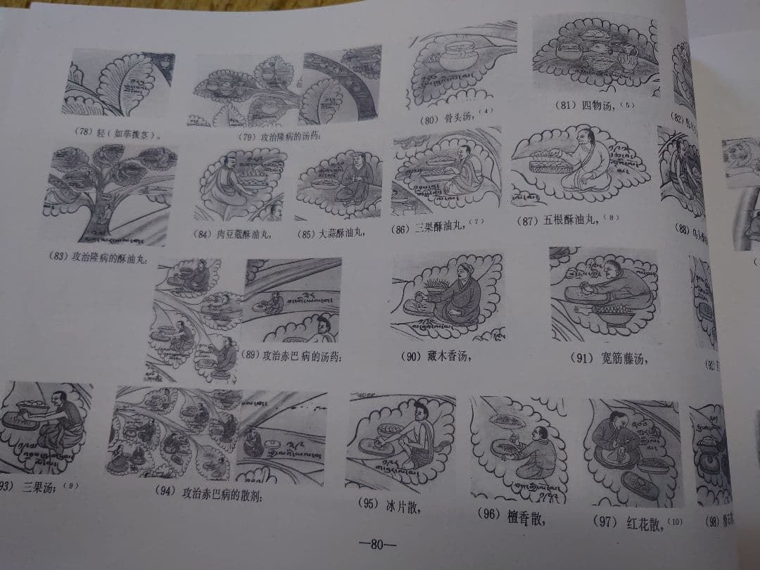 ◆四部医典系列挂図全集◆チベット医学書◆サンスクリット中国
