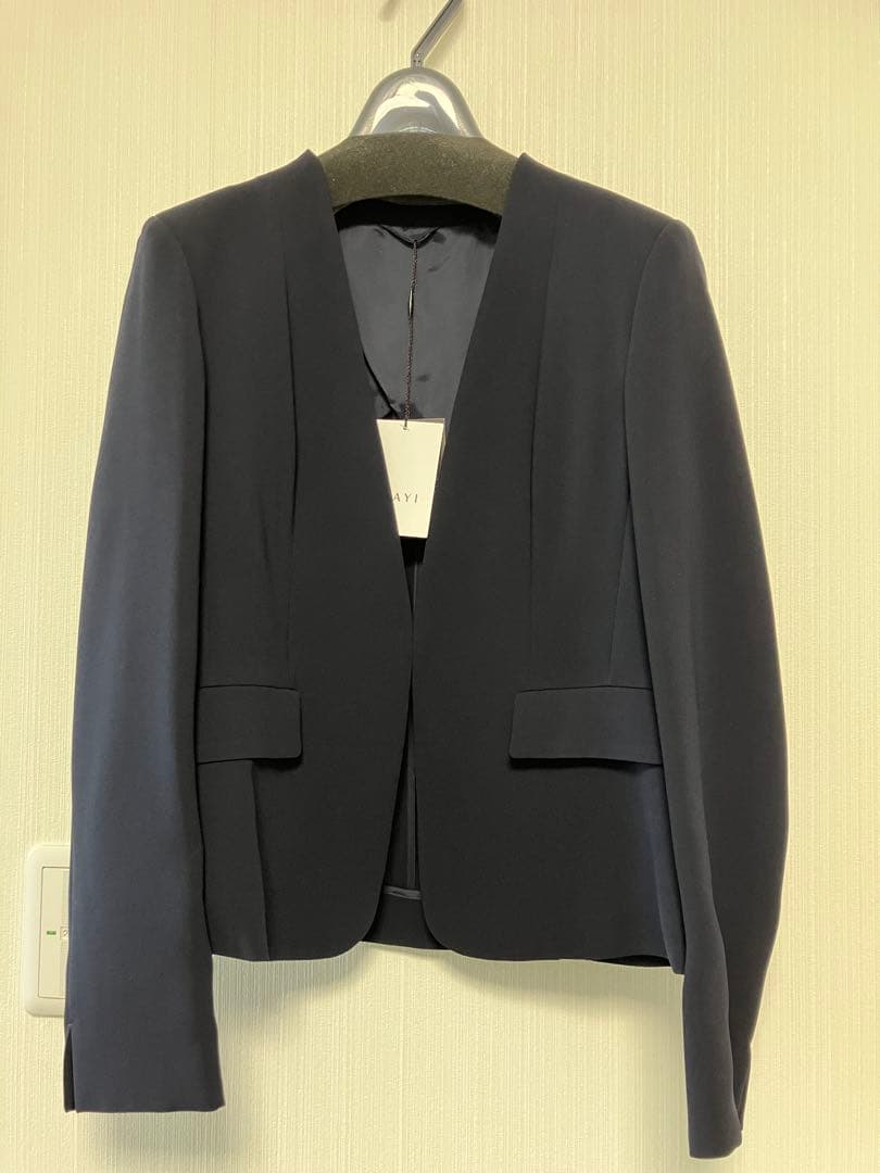 【新品タグ付き】ANAYI ネイビー スカートスーツ