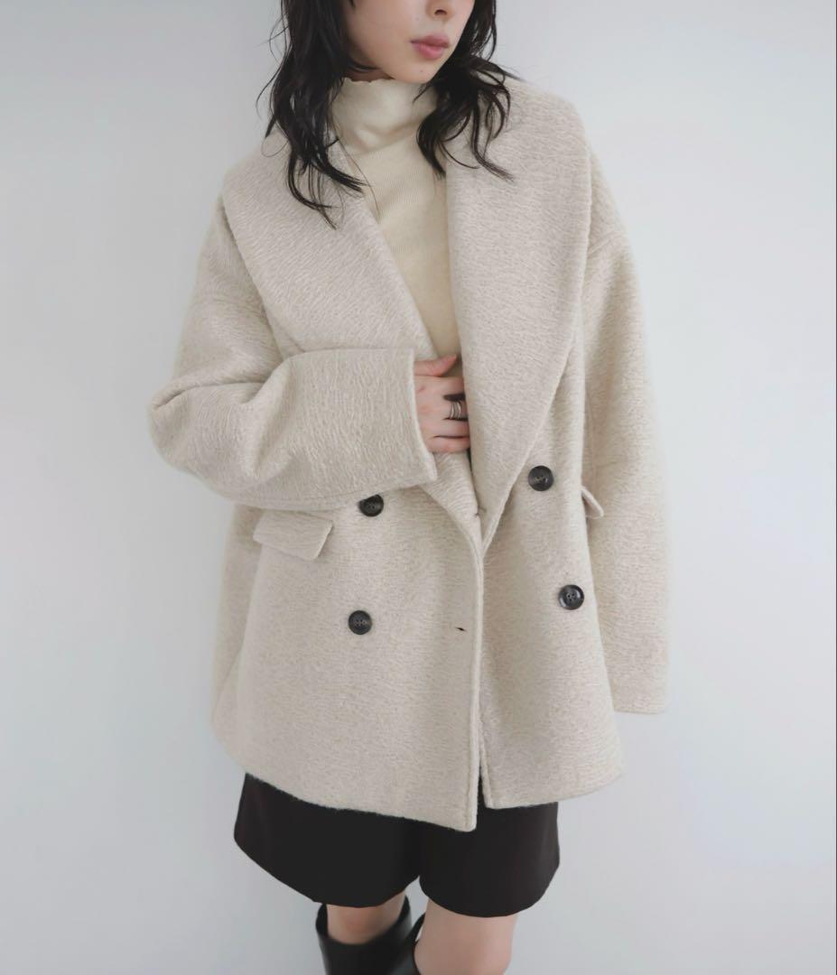 最終値下げ　LIAN ショールカラーカールシャギーコート チェスターコート