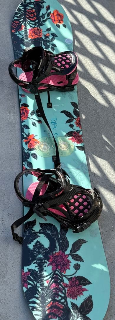 Burton スノーボード 花柄 バインディング付き