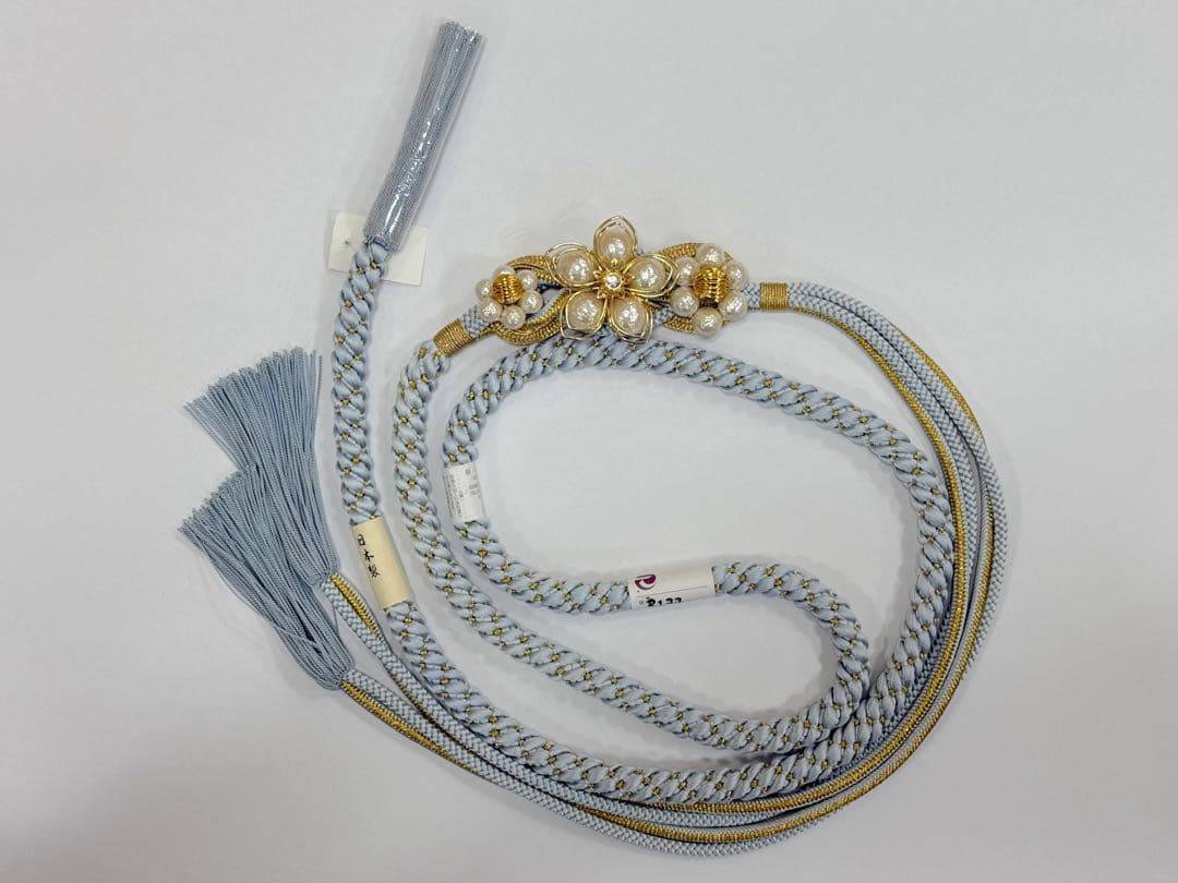 ///美品/// くすみ系///帯締め・帯揚げ・重ね衿・振袖・成人式・3点セット