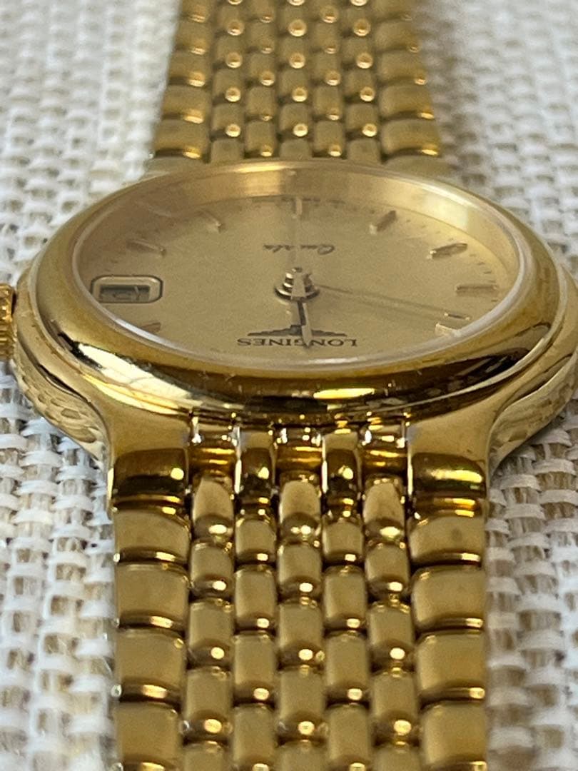 【希少・美品】ロンジン Flagship クォーツ ゴールド デイト付