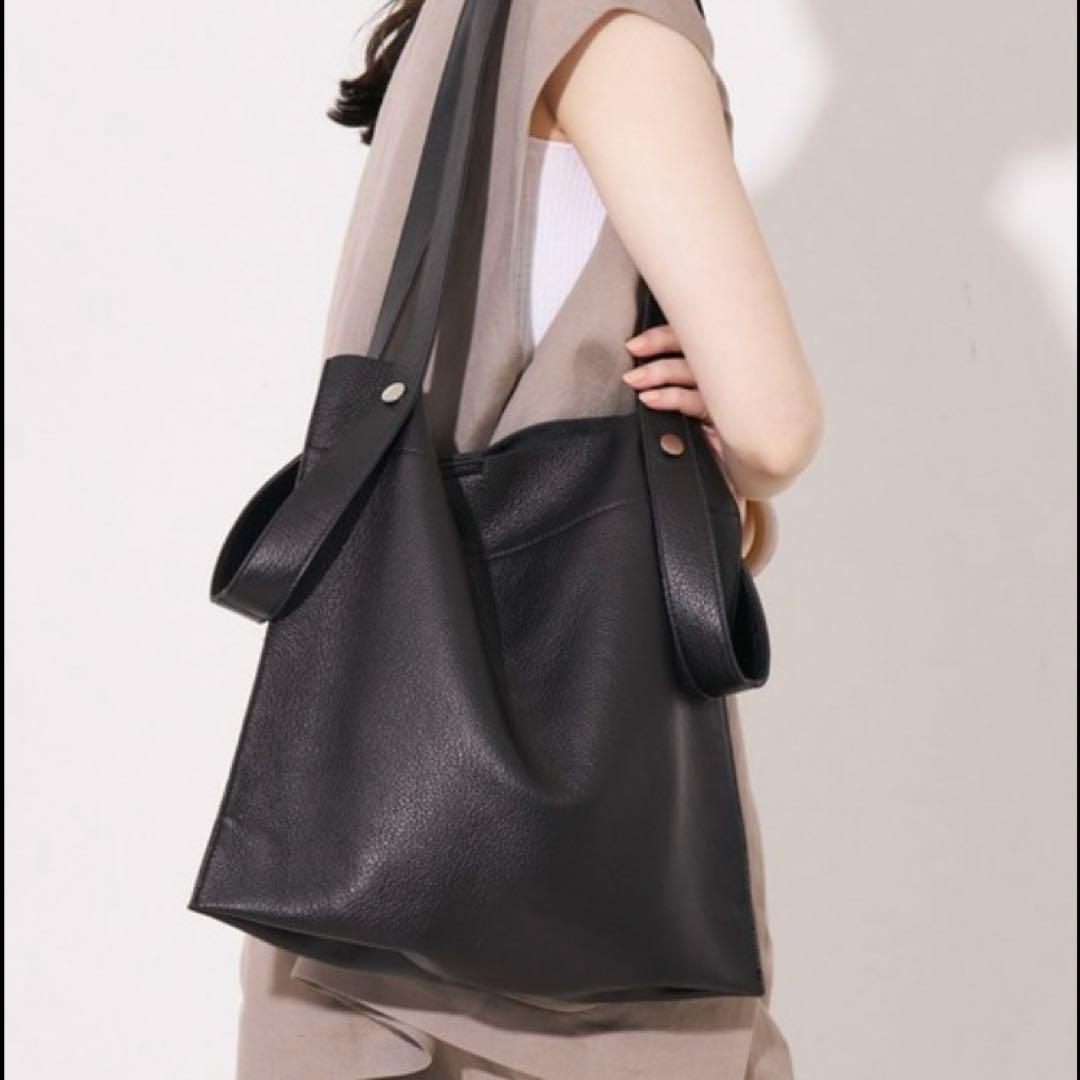 BEAURE ビュレ 黒 2way ショルダーバッグ