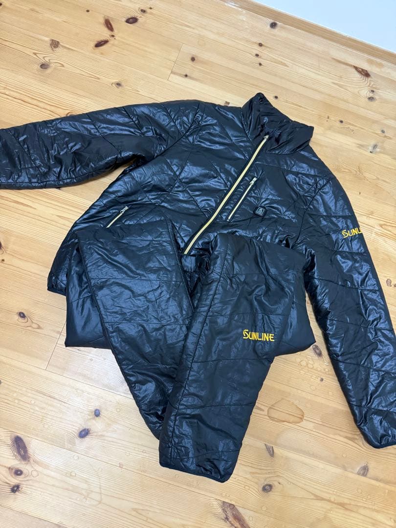 SUNLINE ブラック フィッシングスーツ 上下セット