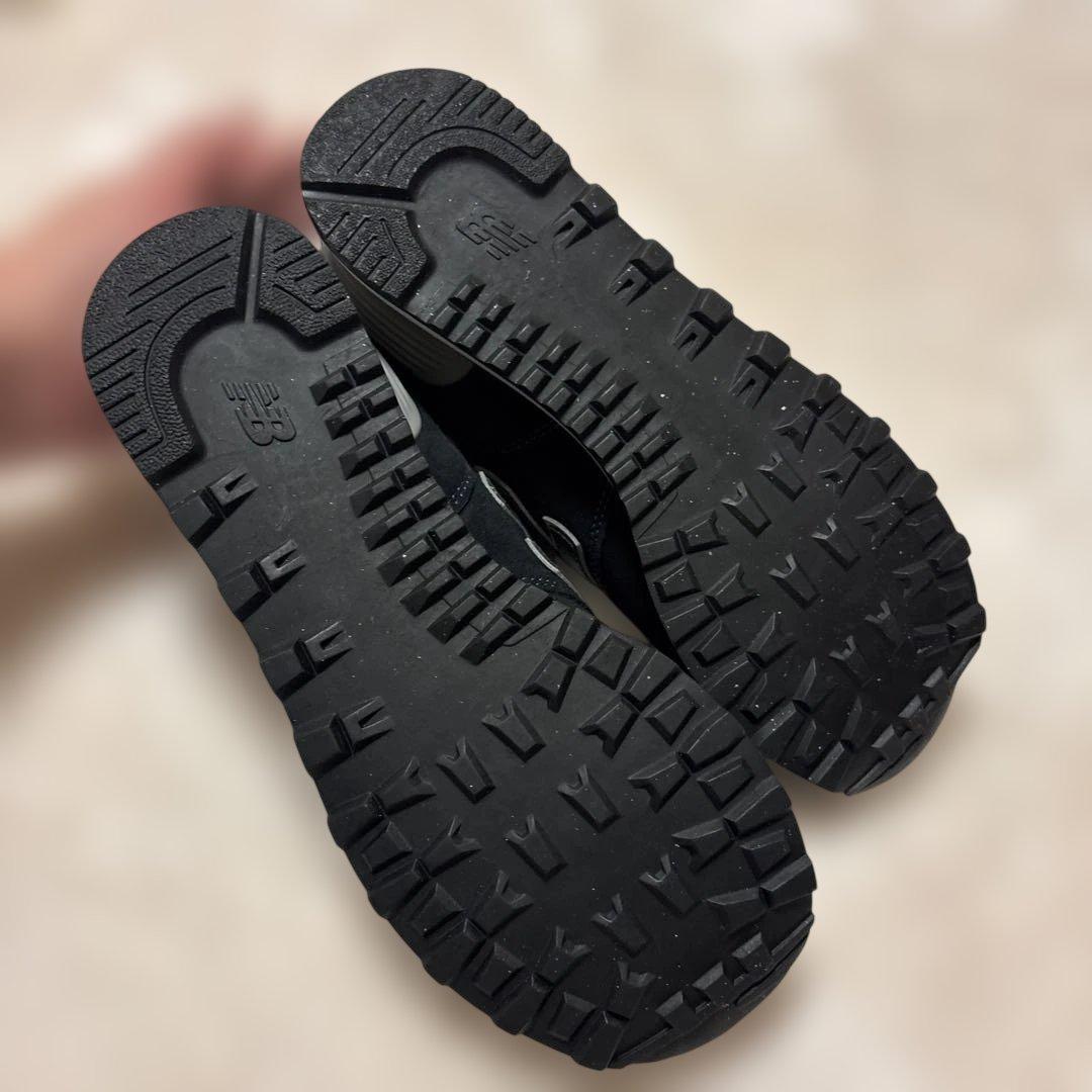 new balance 574 スニーカー 黒/グレー