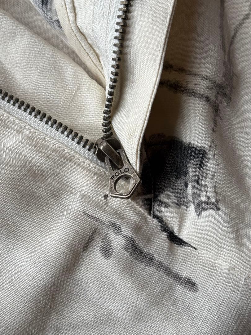 90's polo ralph lauren シルクリネン ペイント パンツ