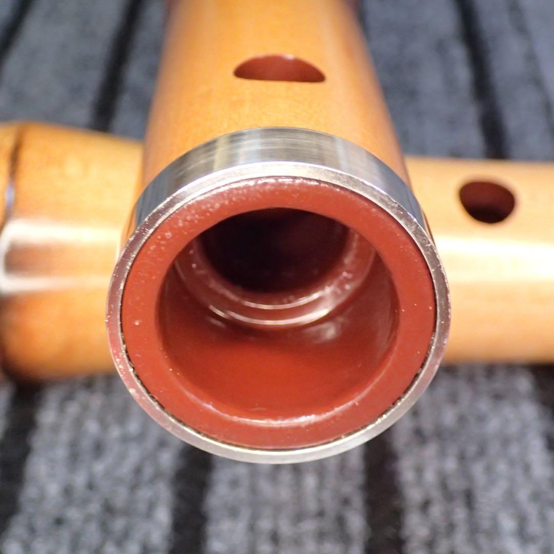 尺八 銘木 (楓)蝴蝶 曲管 1尺９寸(C♯管)