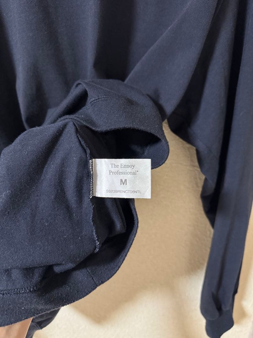 トップス ENNOY LONG SLEEVE HEM RIB TEE (NAVY)