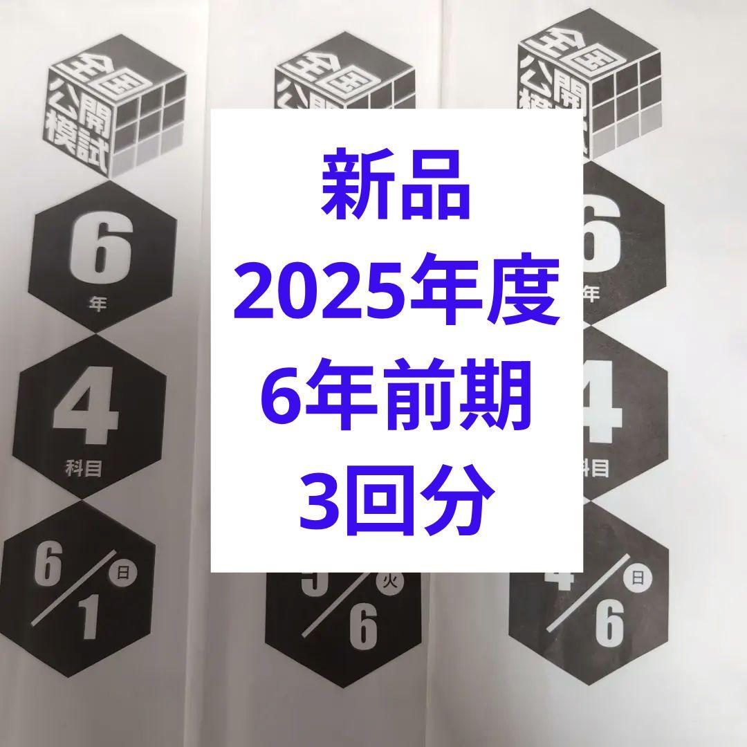新品　2025年度　日能研　全国公開模試6年生前期3回分