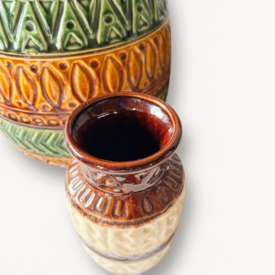 Fat Lava BAY 花瓶 3点セット｜西ドイツ製　フラワーベース 42㎝