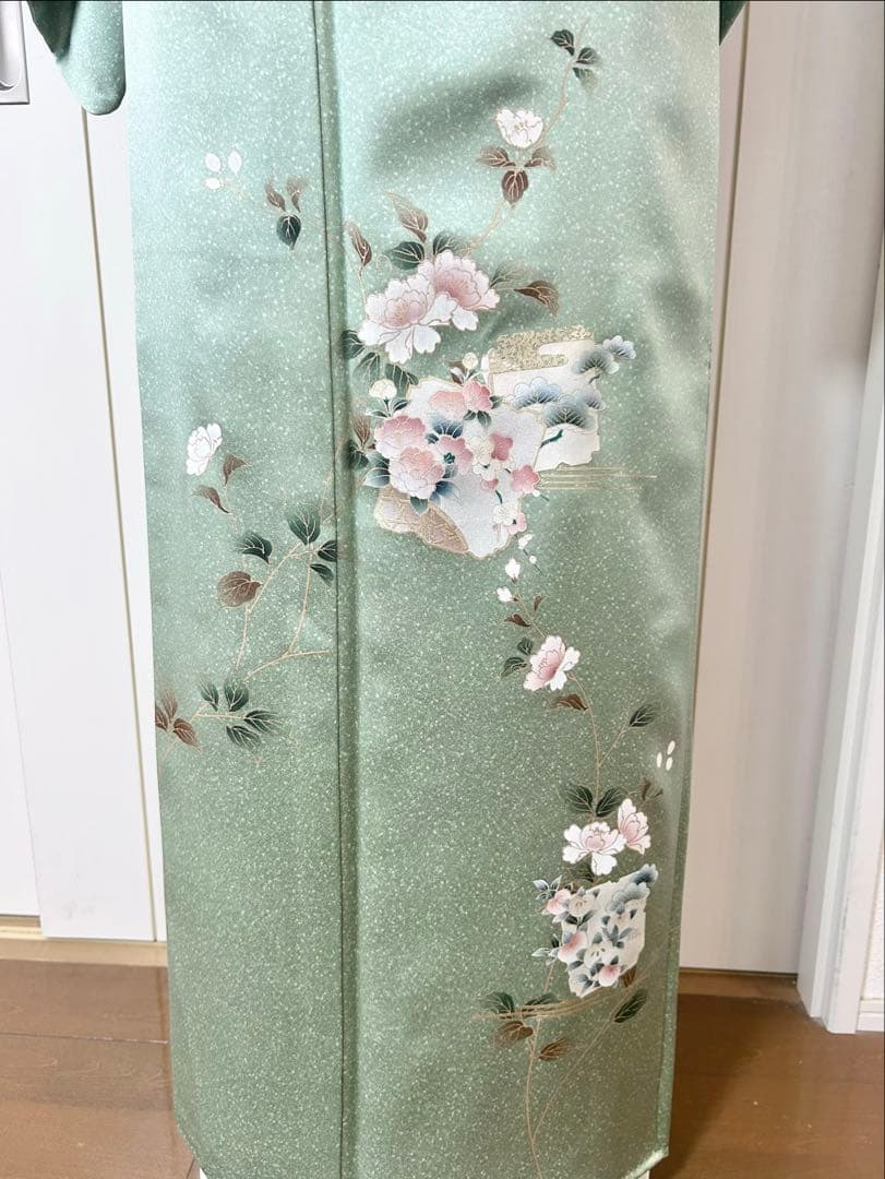 美品　トールサイズ　裄丈長め　正絹訪問着　フルセット4点　袋帯両面　入学式