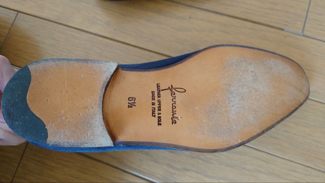 フェランテ【6.5】 ネイビー スエード ローファー