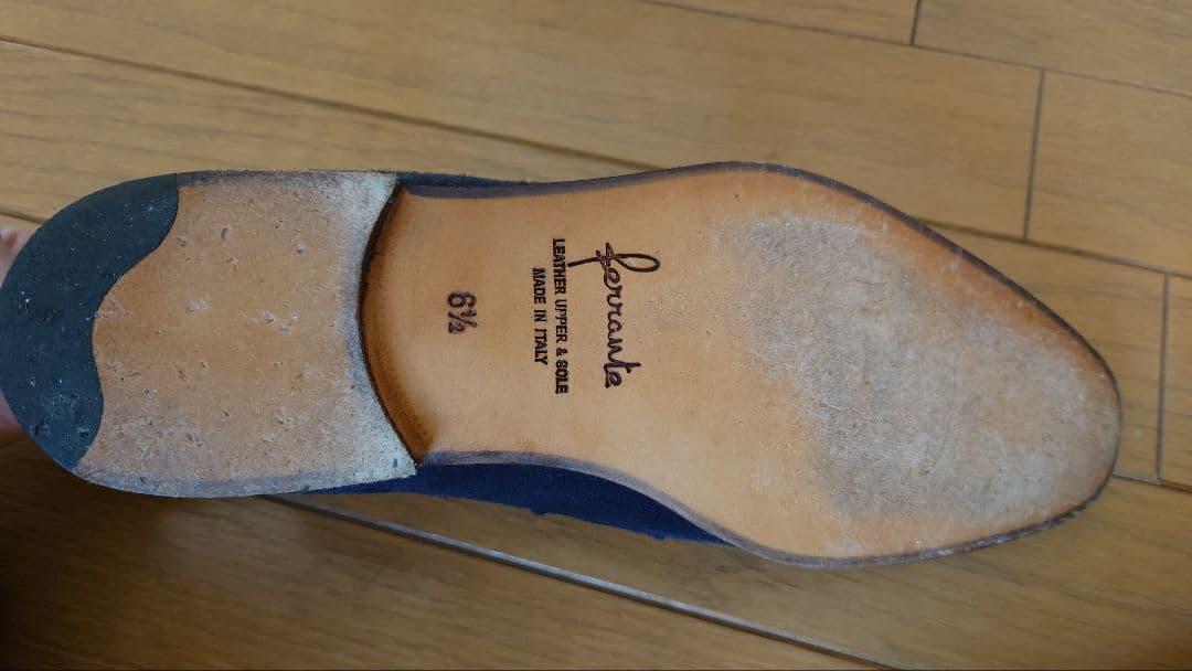 フェランテ【6.5】 ネイビー スエード ローファー